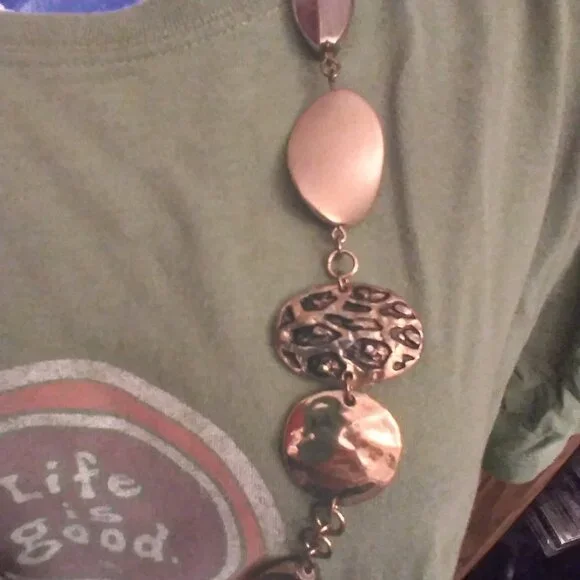 Vintage Chicos Gold tone Necklace 30"+ - Picture 2 of 4